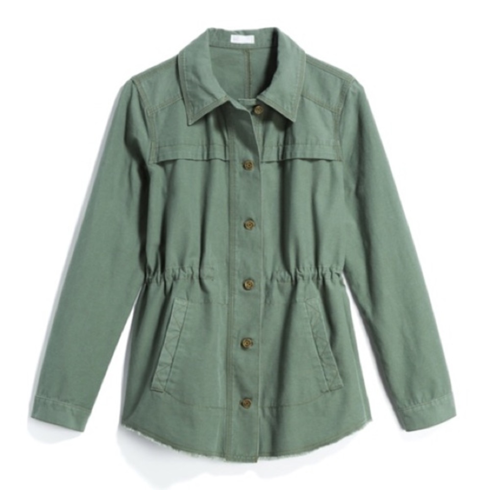 NWT GENTLE FAWN Abigail Raw Hem Cargo Jacket large